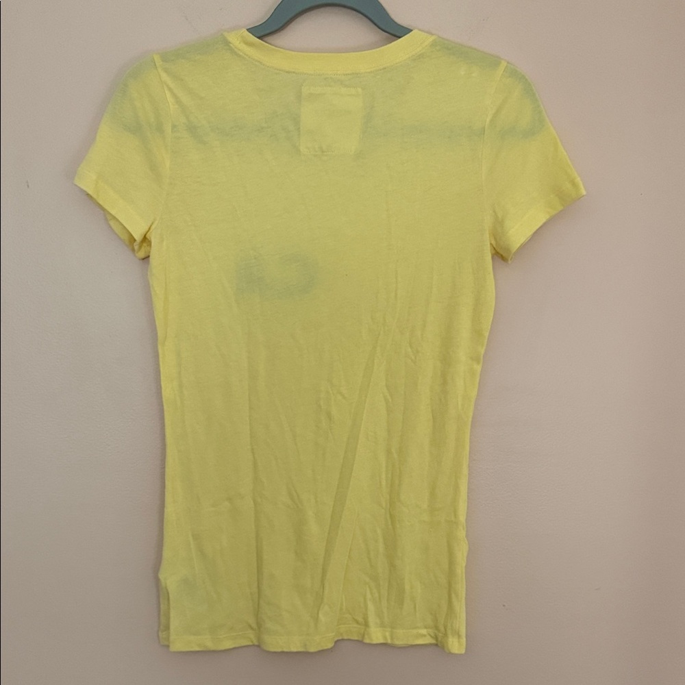 Hollister Yellow 'Hollister CA' Embroidered Logo Tee - Picture 5 of 5